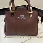 Women's Pink Rexine 3-Piece Handbag Set