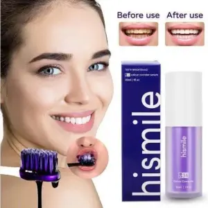 V34 Purple Teeth Whitening Serum 30ml – Advanced Stain Removal & Brightening Formula