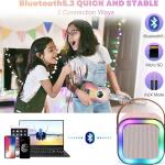 Portable LED Bluetooth Speaker – 5W Wireless Sound Speaker with RGB Lights, 2000mAh Battery & Bluetooth 5.3 (Compact & Travel Friendly)
