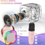 Portable LED Bluetooth Speaker – 5W Wireless Sound Speaker with RGB Lights, 2000mAh Battery & Bluetooth 5.3 (Compact & Travel Friendly)