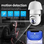 360° Panoramic Security Camera Bulb – WiFi Smart Home Camera HD Indoor Surveillance with Easy Installation (White)